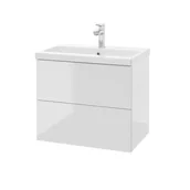 Szafki łazienkowe - Szafka łazienkowa pod umywalkę Defra Faro 60 cm biały połys 001-D-06043 - miniaturka - grafika 1