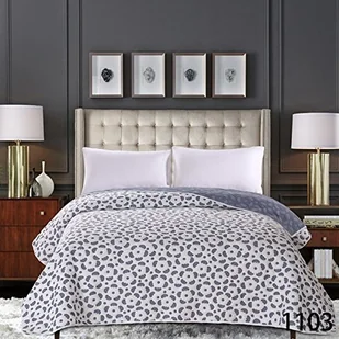 DecoKing DecoKing - Narzuta Louisiana - Biało - Fioletowa 220x240 cm - Narzuty - miniaturka - grafika 1