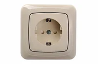 Gniazdka elektryczne - SOCKET SINGLE BEIGE LIREGUS - miniaturka - grafika 1