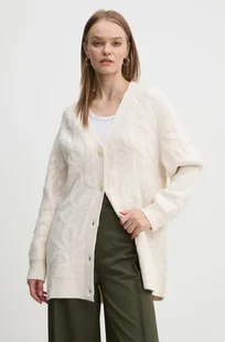 Desigual kardigan MONTREAL damski kolor beżowy 24WWJF12 - Swetry damskie - miniaturka - grafika 1