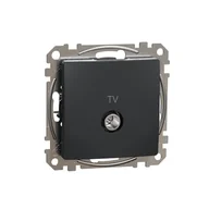 Gniazdka elektryczne - Schneider Gniazdo antenowe TV przelotowe (10dB) SEDNA Design & Elements antracyt - miniaturka - grafika 1