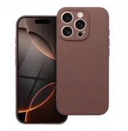 Etui i futerały do telefonów - Futerał SILICONE MAG COVER kompatybilny z MagSafe do IPHONE 16 Pro brązowy - miniaturka - grafika 1