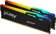 Pamięci RAM - Pamięć Kingston Fury Beast RGB, DDR5, 16 GB, 6000MHz, CL30 KF560C30BBEAK2-16 - miniaturka - grafika 1