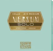 Instrumenty smyczkowe - Thomastik Einzelsaite für Cello 4/4 Versum Solo - A-Saite Stahldraht, Umspinnung aus Speziallegierung, mittel 641800 - miniaturka - grafika 1