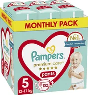 Pieluchy - Pampers Pieluchomajtki Pants Premium Care 5, 12-17 kg, 102 szt. [outlet] - miniaturka - grafika 1
