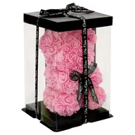 Figurki dekoracyjne - Empik Gifts, Różany Miś, Różany, 33 cm - miniaturka - grafika 1