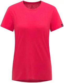 Koszulki sportowe damskie - Haglöfs Koszulka funkcyjna "Trad" w kolorze czerwonym - grafika 1