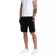 Spodenki męskie - Dzianinowe męskie spodenki dresowe wygodne czarne Ombre OM-SRBS-0139 V5 XXL - miniaturka - grafika 1