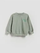 Bluzy i sweterki niemowlęce - Reserved - Bluza z efektem sprania - jasnozielony - miniaturka - grafika 1