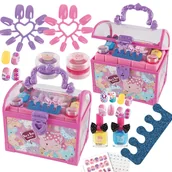 Walizki - Duży Kuferek Kosmetyków Paznokci Makijaż Makeup Zestaw Piękności Malowidła - miniaturka - grafika 1