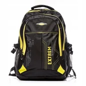 Plecaki - Plecak Wodoodporny Męski Sportowy 30L Duży Do Pracy Czarny Żółty Bag Street - Empik - miniaturka - grafika 1