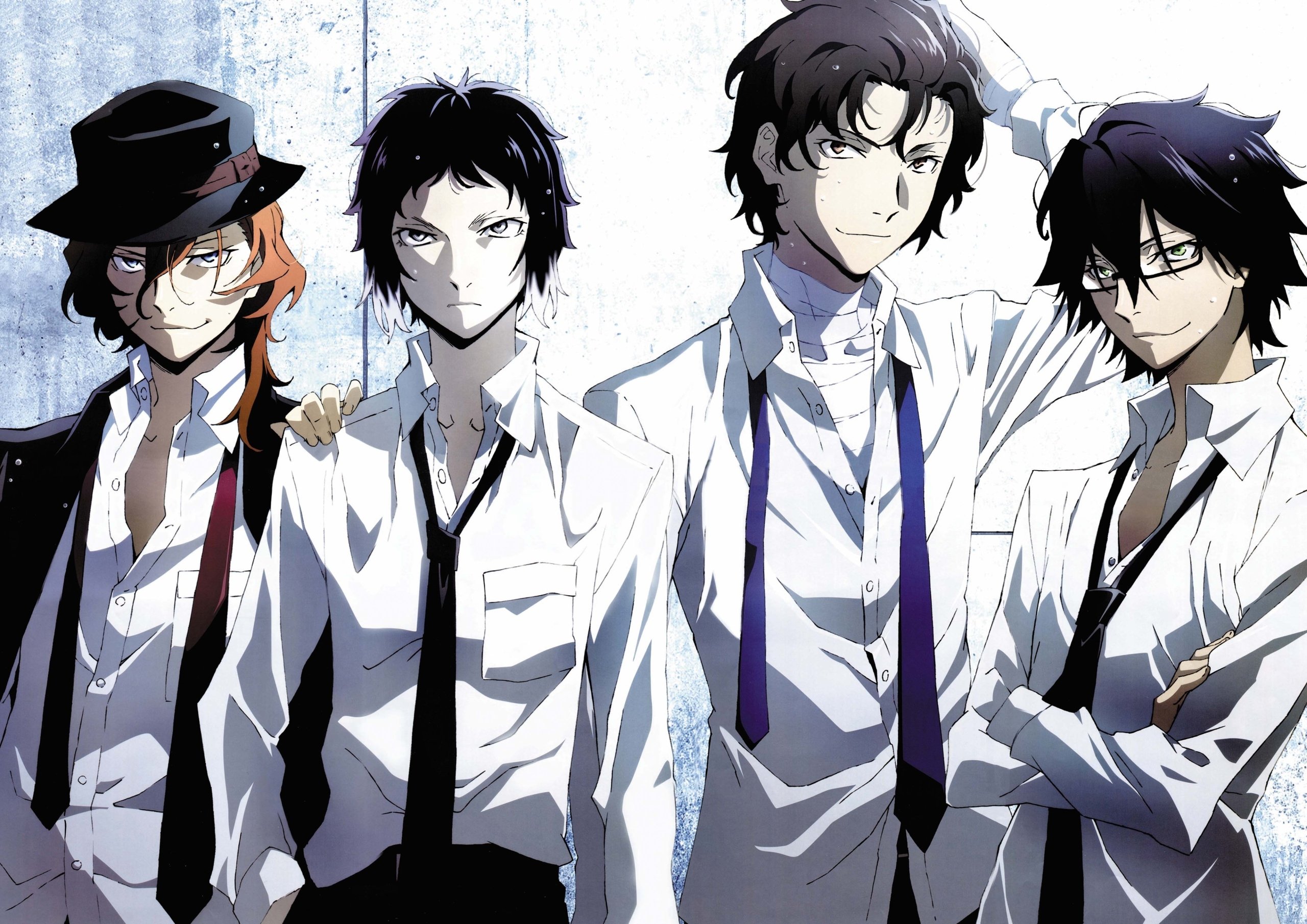Plakat A2 anime manga Bungou Stray Dogs Bezpańscy Literaci