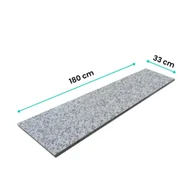 Inne materiały budowlane - Parapet Stopnica granitowa szara płomieniowana Bianco Sardo G602 180x33x2 cm - miniaturka - grafika 1
