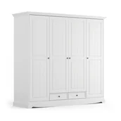 Szafy - Szafa Biała 4D Belluno Elegante Bez Lustra - miniaturka - grafika 1