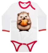 Body dla niemowląt - Body dziecięce Jeż Trzymający Dynię Dzień Jeża Dyni Jesieni 98/104 - miniaturka - grafika 1