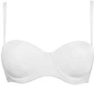 Biustonosze - Biustonosz bardotka typu bandeau z białymi gładkimi miseczkami Plus 1940 Sielei - miniaturka - grafika 1