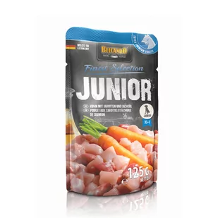 Belcando Finest Selection JUNIOR Mokra karma dla szczeniąt kurczak z marchewką 125g - Mokra karma dla psów - miniaturka - grafika 1