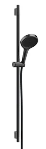 Hansgrohe Rainfinity - Zestaw głowicy prysznicowej, drążka i węża, 3 strumienie, czarny szczotkowany chrom 28743340 - Zestawy prysznicowe - miniaturka - grafika 1