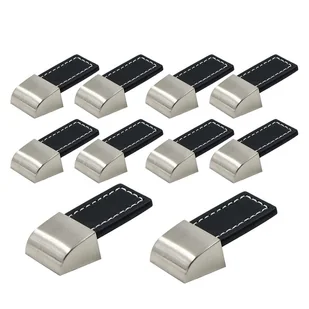 10 sztuk czarnych skórzanych gałek do szuflad ze śrubami do szafek, kuchni i drzwi - Zawiasy, okucia i inne akcesoria 10 sztuk czarnych skórzanych gałek do szuflad ze śrubami do szafek, kuchni i drzwi - Zawiasy, okucia i inne akcesoria - miniaturka - grafika 1