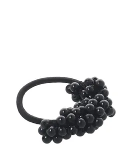 Solida Haargummi mit Perlenapplikation, schwarz Gumka do włosów 1 szt. - Ozdoby do włosów - miniaturka - grafika 1