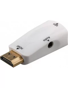 Goobay 44793 kompaktowych HDMI/VGA Adapter w zestawie audio pozłacany 44793 - Złącza, przejściówki, adaptery - miniaturka - grafika 2