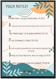 Psalm imienia, PERSONALIZOWANY, grafika w aluminiowej ramce, idealny prezent na imieniny, pamiątka chrztu, bierzmowania - Ikony i obrazy sakralne - miniaturka - grafika 1