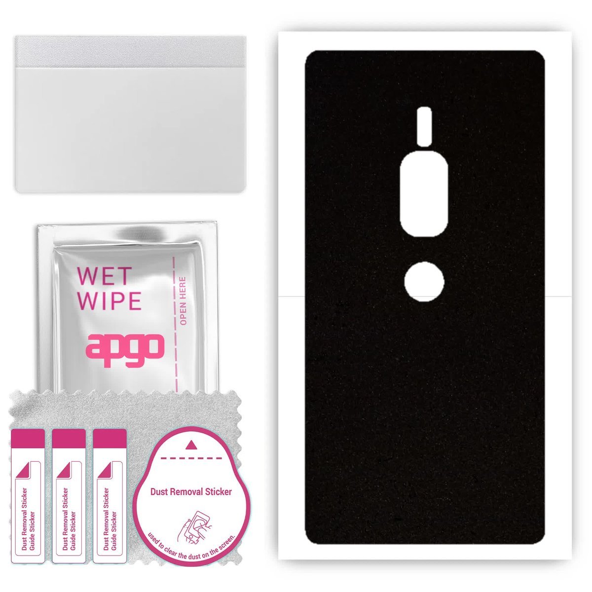 Folia naklejka skórka strukturalna na TYŁ Zamsz do Sony Xperia XZ2 Premium - Zamsz Czarny - apgo SKINS