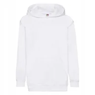 Bluzy dla dziewczynek - Bluza Dziecięca Z Kapturem Hooded Sweat Biały r. 7-8(128) - miniaturka - grafika 1