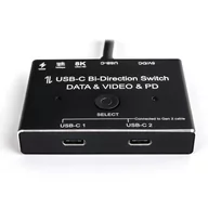 Przełączniki KVM - Sumator/rozgałęźnik USB-C 2x1 1x2 SPC-BID01 - miniaturka - grafika 1
