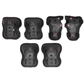 Ochraniacze - Nils Extreme H320 CZARNO-RÓŻOWY ROZM. L ZESTAW OCHRANIACZY EXTREME 16-60-123 - miniaturka - grafika 1