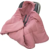 Koce i narzuty dla dzieci - OTULACZ DO FOTELIKA NOSIDEŁKA MUŚLINOWY Z KAPTURKIEM KOCYK Kerstin - miniaturka - grafika 1