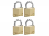 Kłódki - MasterLock Zestaw - 4x Kłódka mosięzna 50mm - HS/25mm - 6mm - na jeden klucz 150 - miniaturka - grafika 1
