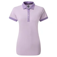 Golf - Damska koszulka do golfa Footjoy Colour Block Pique purple - miniaturka - grafika 1