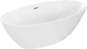 Wanny - Mexen Eris wanna wolnostojąca 180 x 80 cm, biała, przelew złoty - 53441808000-50 - miniaturka - grafika 1