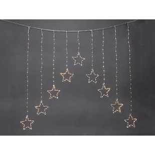 Kurtyna świetlna gwiazdki 120 x 120 cm ciepłe białe - Oświetlenie świąteczne - miniaturka - grafika 1