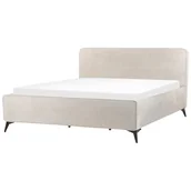 Łóżka - Łóżko tapicerowane 180 x 200 cm jasnoszare VALOGNES - miniaturka - grafika 1