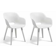 Fotele i krzesła ogrodowe - ALLIBERT Krzesło ogrodowe Akola, białe, 238358 Jardin - miniaturka - grafika 1