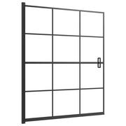 Ścianki i drzwi prysznicowe - Kabina prysznicowa, ESG, 116x140 cm, czarna - miniaturka - grafika 1