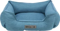 Legowiska dla psów - Trixie Legowisko Talis, dla psa/kota, niebieskie, prostokątne, 80 x 60 cm - miniaturka - grafika 1