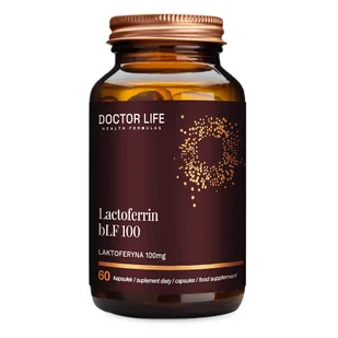 Doctor Life Lactoferrin bLF100 Laktoferyna 100mg suplement diety 60 kapsułek - Witaminy i minerały - miniaturka - grafika 1
