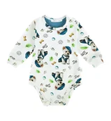 Body dla niemowląt - Ewa Collection, Body dziecięce z długim rękawem, Piesek, rozmiar 62 - miniaturka - grafika 1