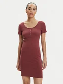 Sukienki - Pieces Sukienka codzienna Kitte 17146324 Czerwony Slim Fit - miniaturka - grafika 1