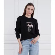 Bluzy damskie - Karl Lagerfeld Bluza ikonik 2.0 | Regular Fit - miniaturka - grafika 1