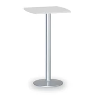Stoły i stoliki do biura - B2B Partner Stolik wysoki Olympo II, 660 x 660 mm, szara podstawa, płyta biała 423287 - miniaturka - grafika 1