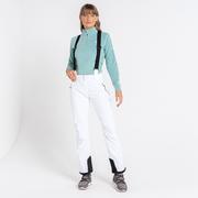 Spodnie damskie - Dare 2b - Damskie Spodnie Narciarskie Wodoodporne z Szelkami Effused II Biały, Rozmiar: 34R - miniaturka - grafika 1