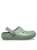 Klapki i japonki męskie - Crocs Klapki Classic Lined Clog 203591 Zielony - miniaturka - grafika 1