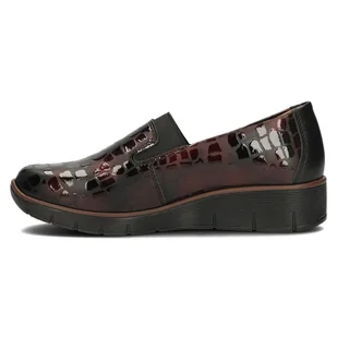 Skórzane półbuty Filippo DP3160/23 BG bordo - Półbuty damskie - miniaturka - grafika 5