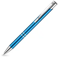Długopisy - Błękitny długopis metalowy COSMO z Twoim grawerem - 100 szt. - miniaturka - grafika 1