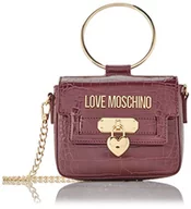 Torebki damskie - Love Moschino Damska torba na ramię Borsa Pu St.Croco Viola, fioletowa, 14 x 40 x 5 - miniaturka - grafika 1