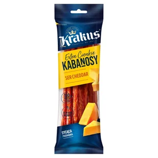 Kabanosy z serem cheddar 95g Krakus - Woda - miniaturka - grafika 1
